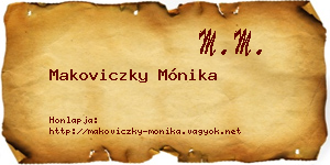 Makoviczky Mónika névjegykártya