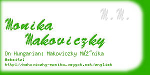 monika makoviczky business card